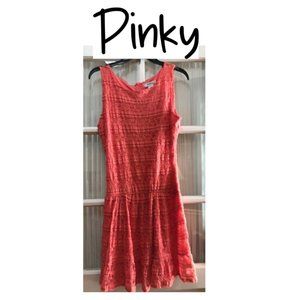 Pinky salmon-colored sleeveless dress; girls' size L.